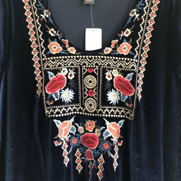 Chelsea & Theodore Blue Red Multicolor Dress - Picture 4 of 5